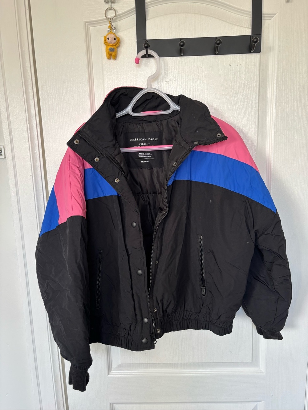 American Eagle Black Quilted Puffer Jacket